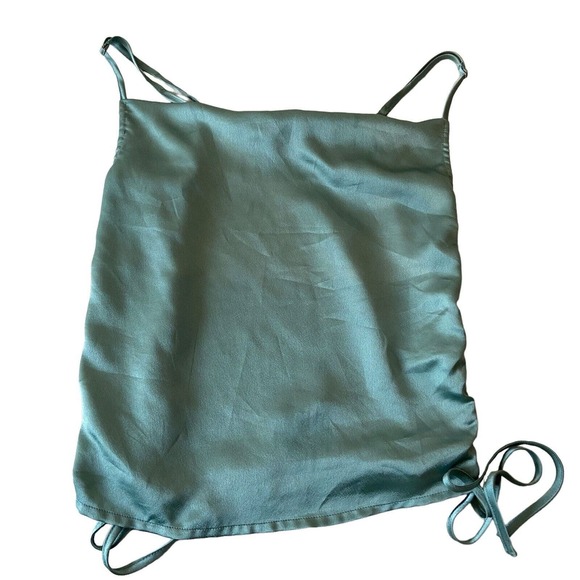 Forever 21 Tops - Forever 21 Satin Top Cowl neck line Adjustable straps Green‎ Size Small Festival